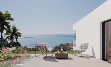 Maison de luxe avec vue imprenable sur la mer, jardin et garage privé 