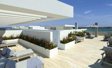 Luxuosos apartamentos no último andar, novos com terraço, piscina privada, garagem e vistas sobre a Ria Formosa