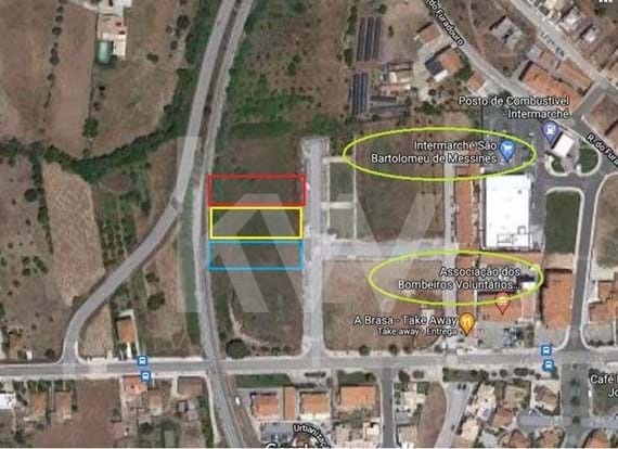 Plot of 580 m2 for housing construction with 265 m2 of gross area located in the village of São Bartolomeu de Messines