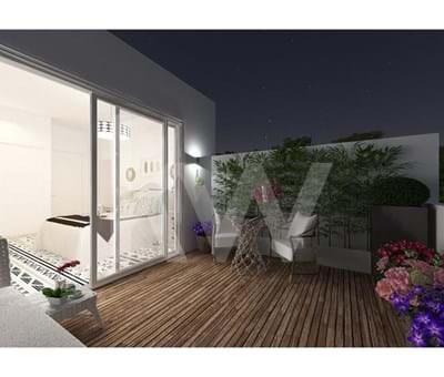 2 bedroom house with project | Downtown Faro| 2 Rooms: Openspace+Living Room | Patio with Swimming Pool - Faro Baixa