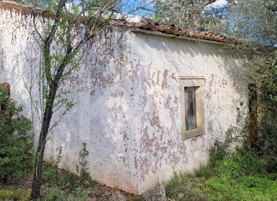 Rustic land with ruin, in URBAN area, located in Corcitos, Querença, Loulé