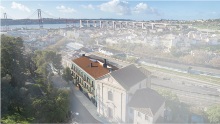 T3 neuf avec parking et balcons avec vues panoramiques sur Lisbonne et le Tage