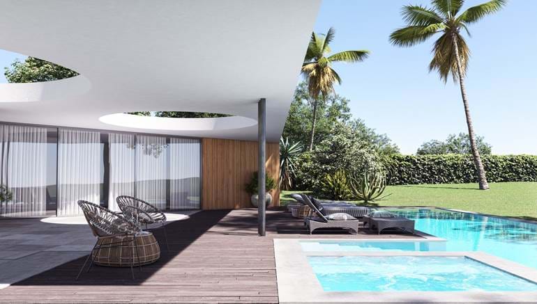 Unglaubliche Villa mit 4 Schlafzimmern und Blick auf den Meia Praia Strand