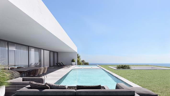 Villa Moderne et Contemporaine Clé en Main avec une Magnifique Vue sur la Mer