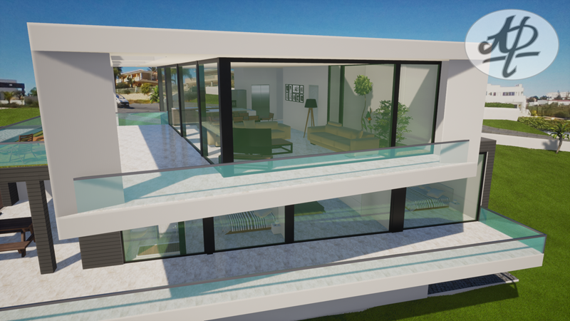 Luxury contemporary villa with 3 beds & pool under construction in Porto de Mós - Lagos