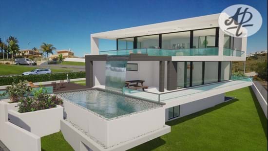 Luxuosa moradia contemporânea com 3 camas e piscina em construção no  Porto de Mós - Lagos 