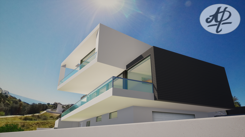 Luxury contemporary villa with 3 beds & pool under construction in Porto de Mós - Lagos