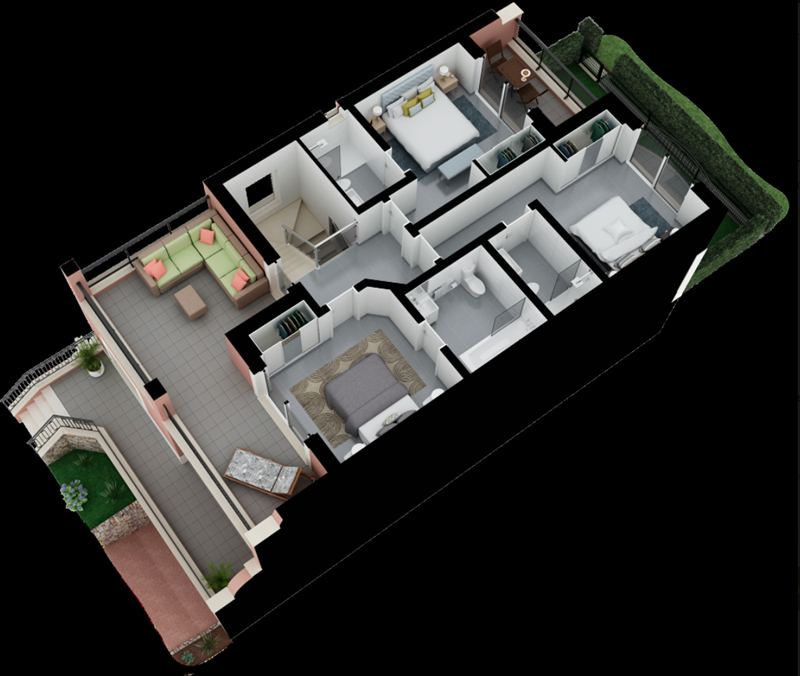 Villa neuve de type maison de ville, répartie sur 2 niveaux, avec piscine partagée à vendre à Lagos - Algarve 