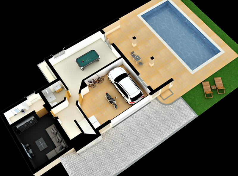 VILLA under construction - 4 bedrooms en suite, 5 bathrooms, garage, garden and pool at Boavista Golf Course for sale in Lagos- Algarve