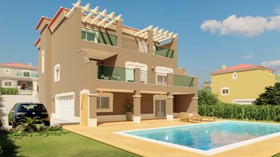 VILLA en construction - 4 chambres en suite, 5 salles de bain, garage, jardin et piscine à Boavista Golf Course à vendre à Lagos- Algarve 