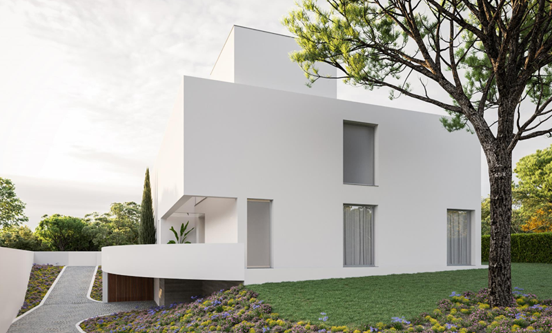 Modern and contemporary villa under construction with 5 bedrooms and pool for sale in Lagos - Algarve! 