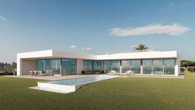Luxueuse et moderne villa de 6 chambres, garage et piscine sur un immense terrain près de la plage. Vues majestueuses ! 