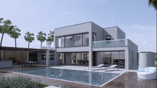 Modern and Contemporary villa under construction with  4 bedrooms, pool and gorgeous views. Prime location - Funchal Ridge! 