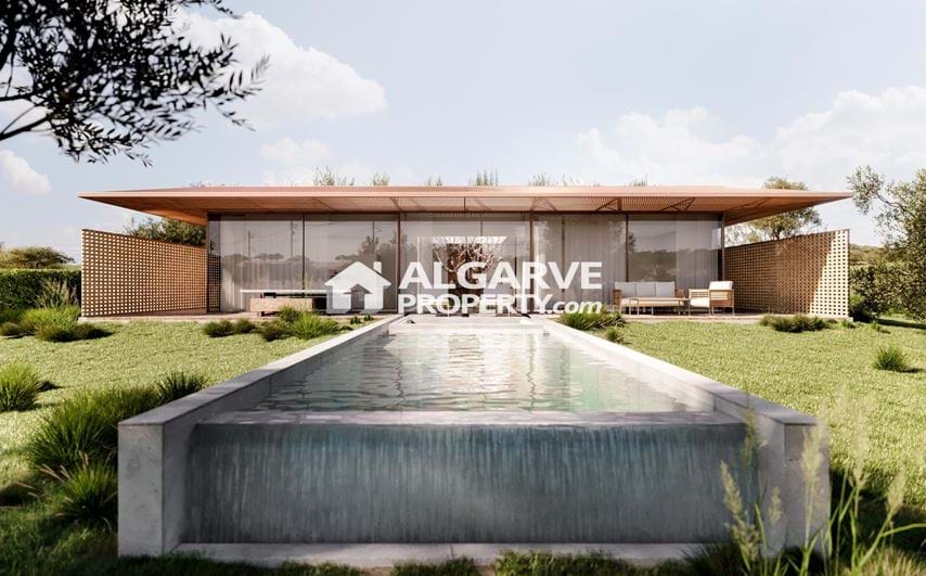 Unique and distinctive 4 bed villa "under construction" in an upcoming area close to the golf & international school in Vilamoura, Algarve