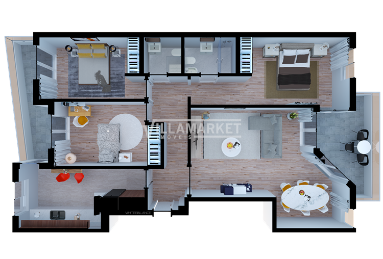 Nuovi appartamenti con 3 camere da letto inseriti in un condominio con piscina situato a Olhão