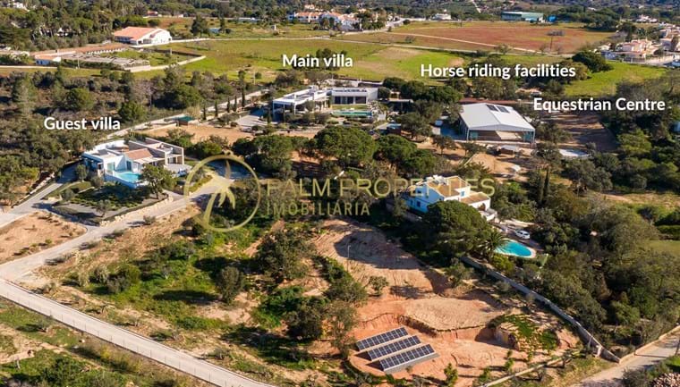 7+2-bed equestrian horse property with 2 villas, 2 pools, horse riding centre and stables on a big plot 
