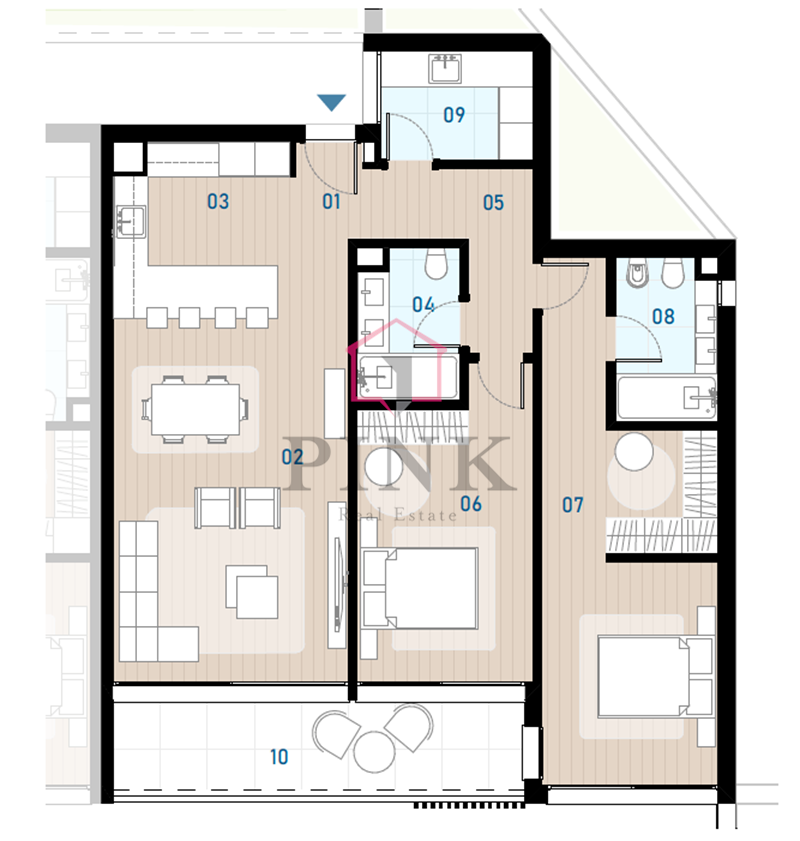 Wohnung - 2 Schlafzimmer - Câmara de Lobos