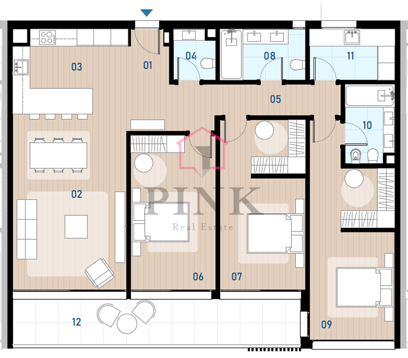 Apartamento - 3 dormitorios - Câmara de Lobos