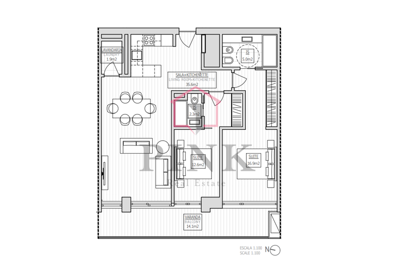 Apartamento - 2 Dormitorios - Madeira Acqua