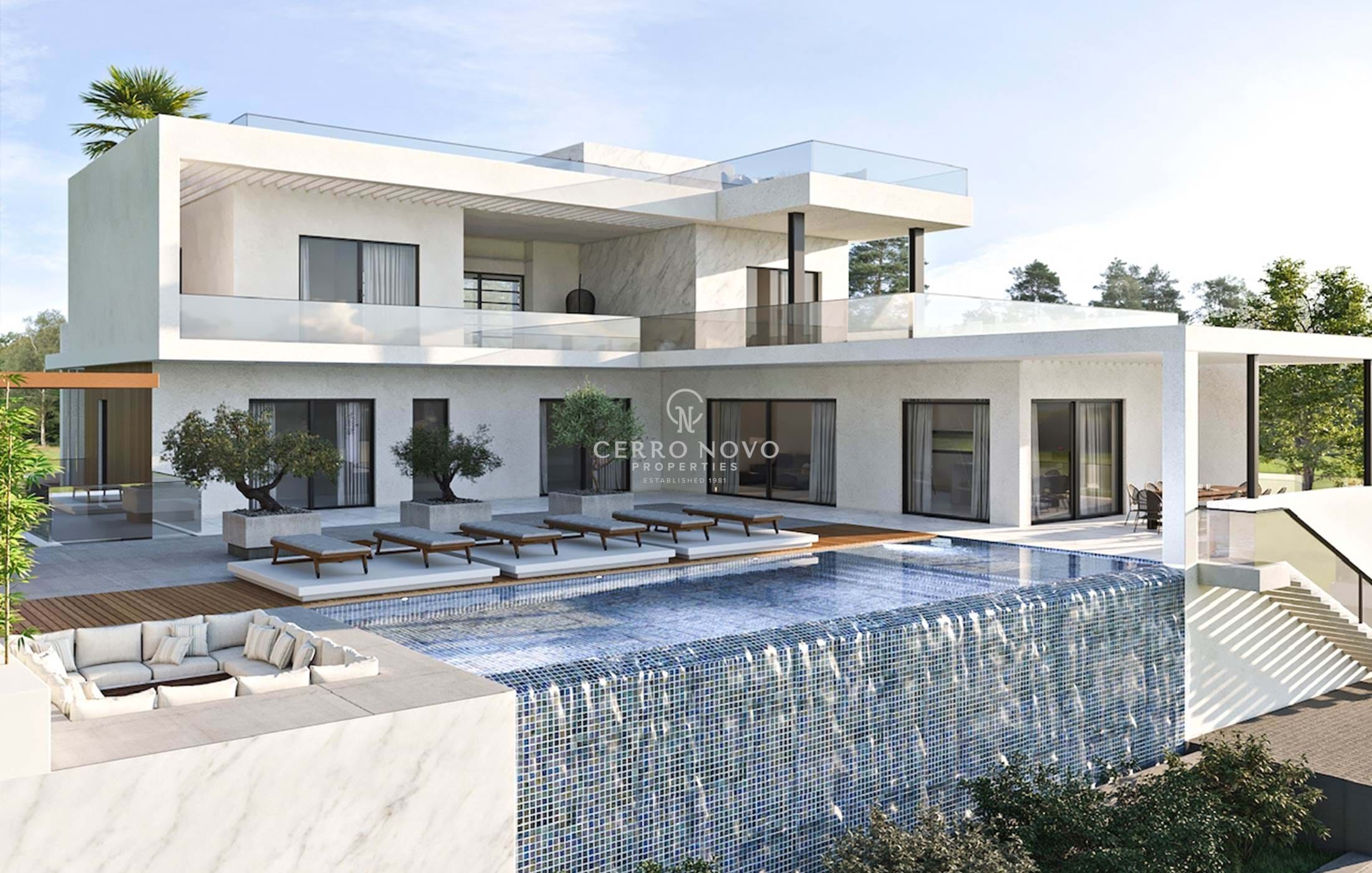 Under construction, contemporary luxury villa with sea views