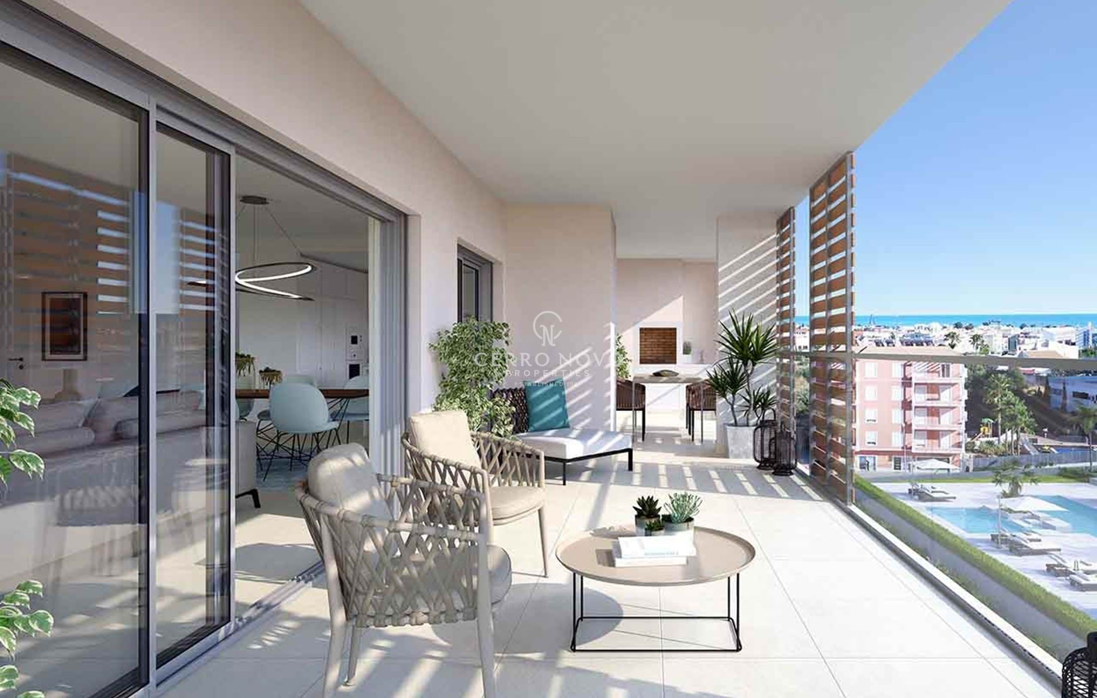 Apartamentos de luxo ecológicos  com terraços e piscina