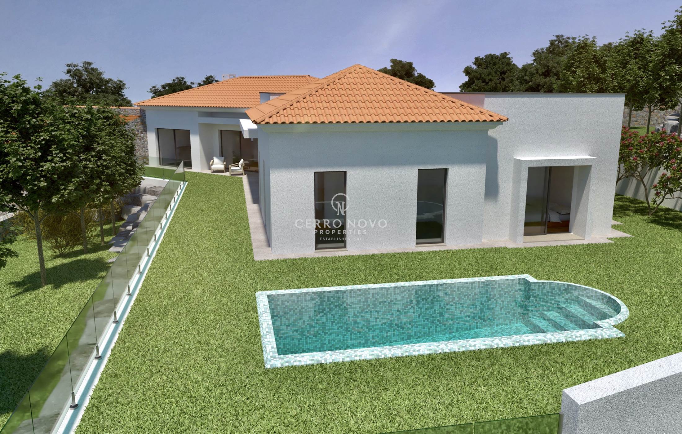 Excellent terrain avec vue sur la mer et projet approuvé pour construire une villa avec piscine