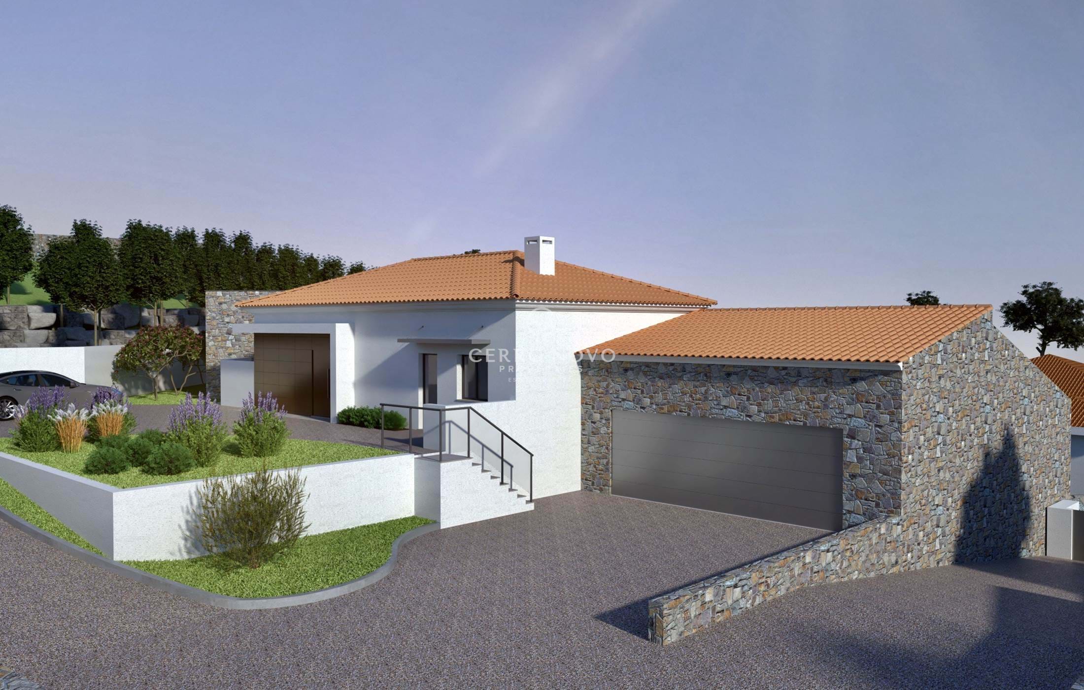 An excellent plot with permission to build a villa with pool