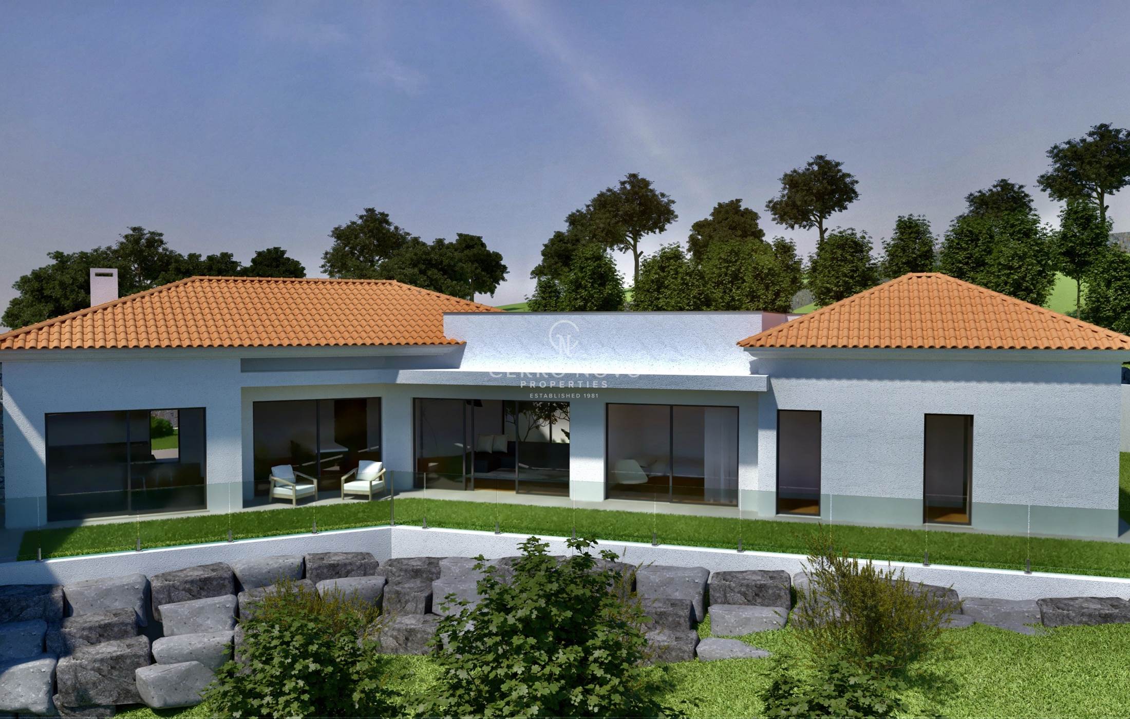 An excellent plot with approved project to build a villa with pool