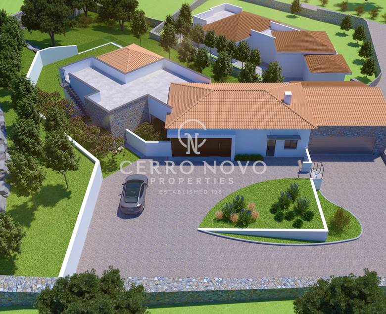 An excellent plot with approved project to build a villa with pool