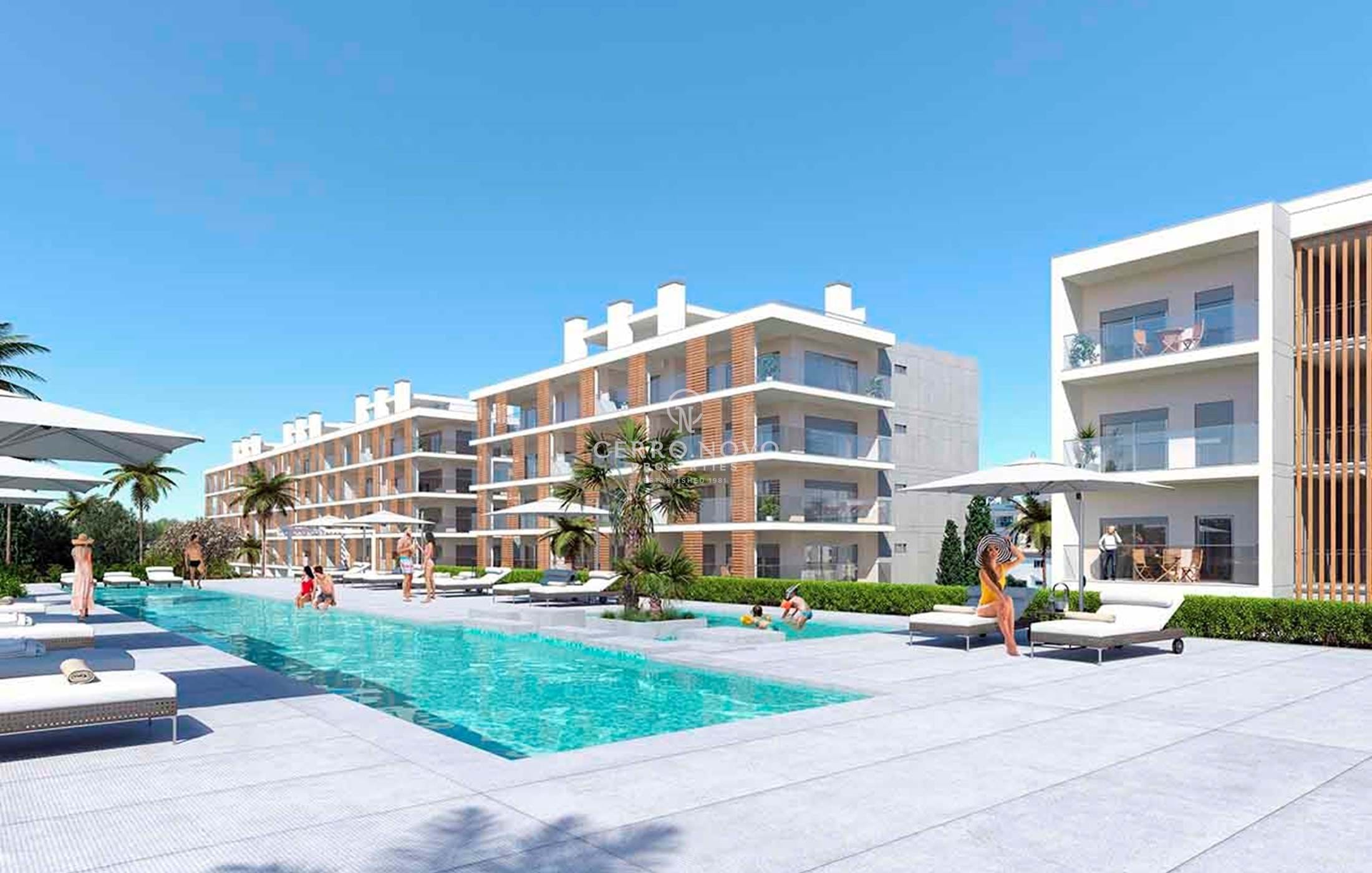 Apartamentos de luxo ecológicos  com terraços e piscina