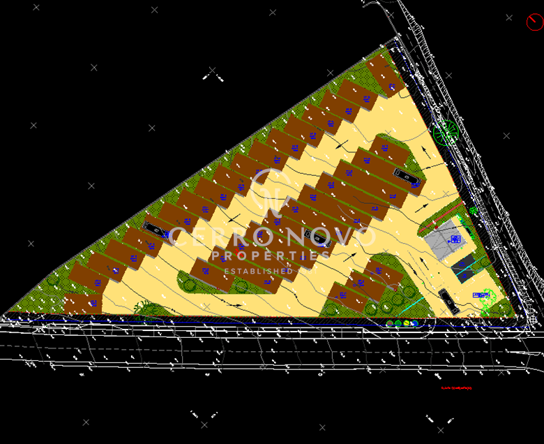 Terrain avec projet approuvé de construction d'un parc de caravanes 