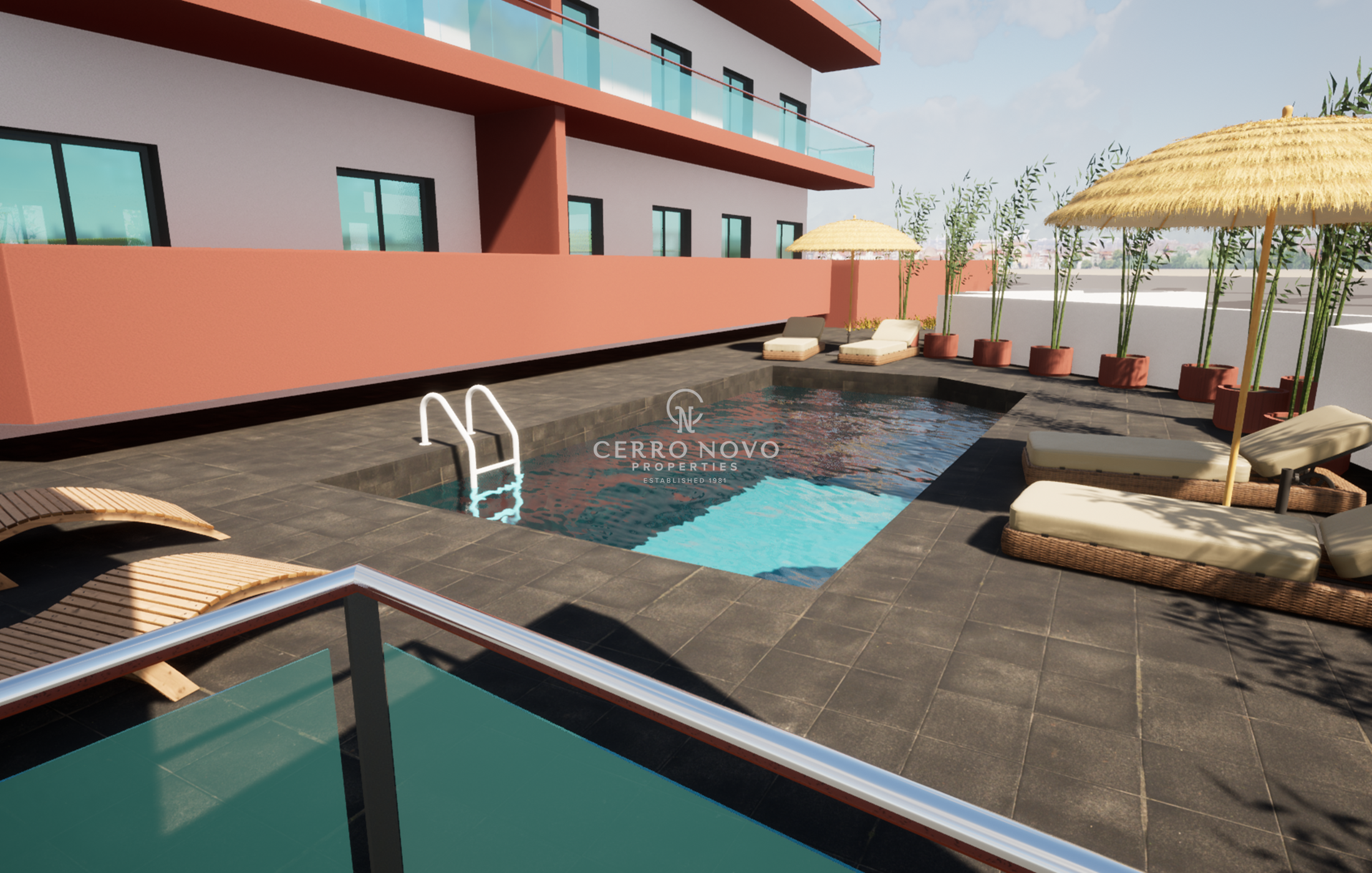 A brand new development with pool in the village of Pêra