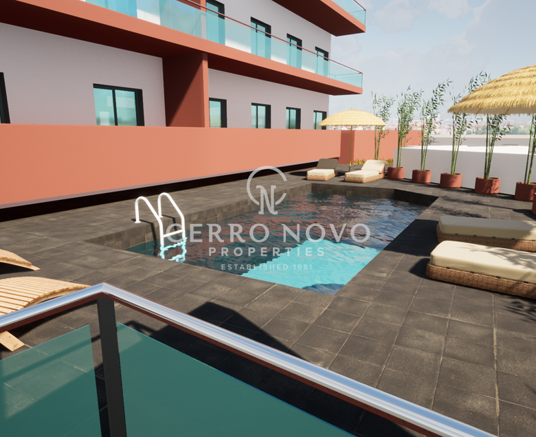 A brand new development with pool in the village of Pêra