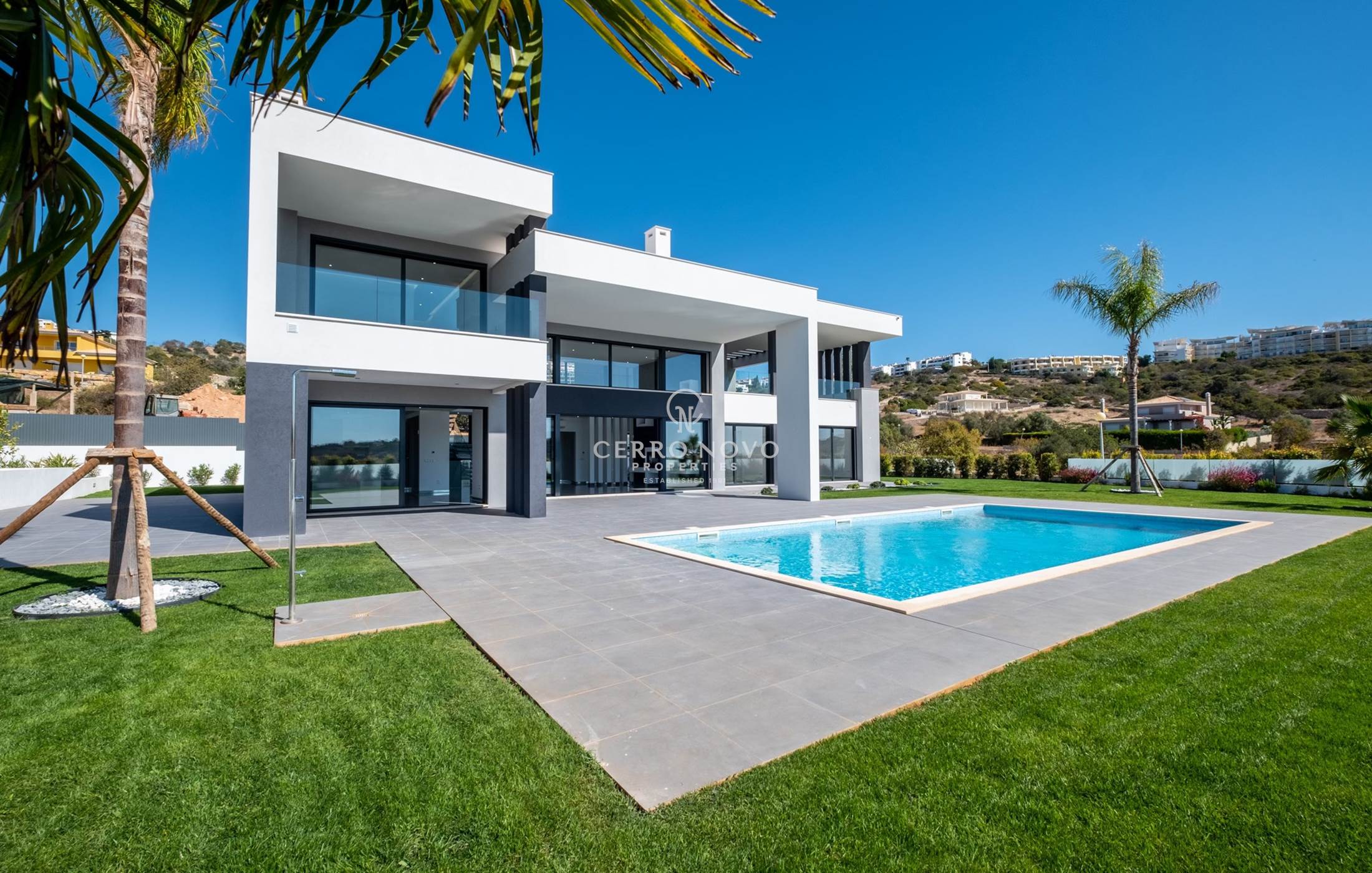 A luxuriously appointed contemporary villa with five bedroom suites