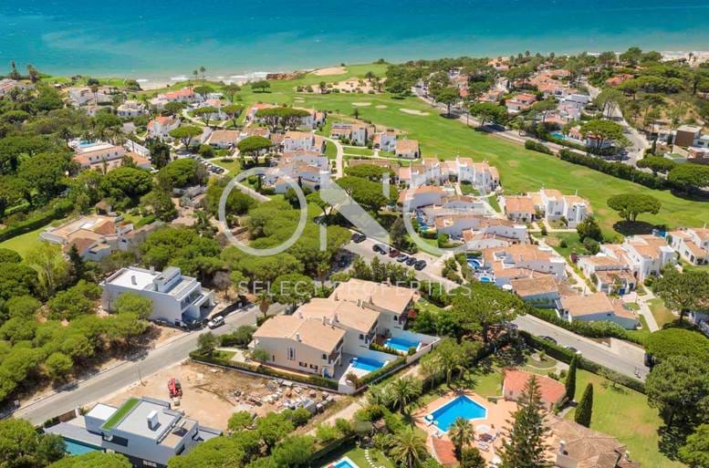 drone view of plot for construction in algarve