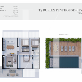 T3+ duplex Penthouse com piscina privada  - The Creek